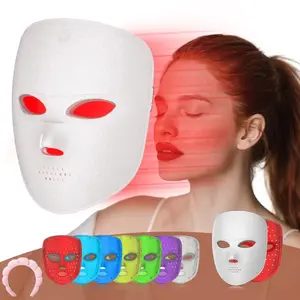 2026 New LED Facial Mask Device, Facial Care Tool with 7 Color Light Therapy, Skin Rejuvenation, Ideal Gift with Bonus Headband