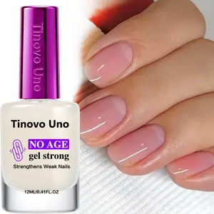 Tinovo Uno Quick Dry Nail Hardener - Instant Shine, No /UV-Free Formula, Fast Drying Polish Suitable for Nail, Manicures & Pedicures - Glossy, Strengthens, Thin or Broken Nails (Before & After Use)