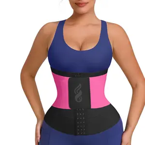 FeelinGirl Waist Trainer for Women Waist Trimmer Ab Belt Tummy Control with Triple Segmented Belt Hourglass