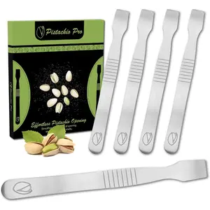 Pistachio Pro Nut Opener - Open and Deshell Pistachio Nuts, Stainless Steel Sheller Tool (5 Pack)