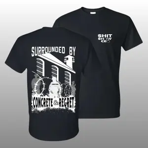 Surrounded By Concrete And Regret Corrections Officer T-Shirt, 2 Sides, Chaos Show CEO Corrections Officer Graphic Tee