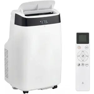 10000 BTU Portable Air Conditioner, 3-in-1 Remote Control AC with 24-Hour Timer, Cools up to 450 Sq. Ft. Low Noise/Energy Saving/Cooling, Ideal for Bedrooms, Offices, White+Black