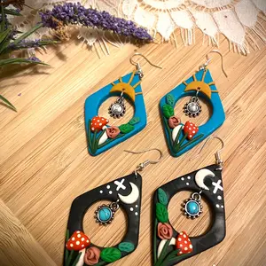 Mushroom dangle earrings