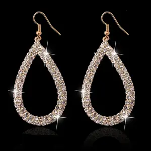 Sparkling Teardrop Crystal Hoop Earrings Silver CZ Dangle Earrings for Party & Prom Cross Necklace ring Surgical Steel Stud Set Gold Mesh Water Drop tiara Plated Pendant Handmade Copper Initial wedding name toe engagement nose men bracelet jade money