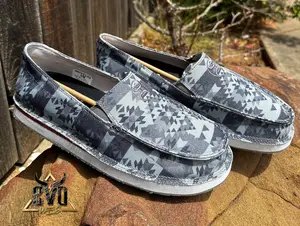 Twisted X Hooey Grey Multi Mens Slip-On