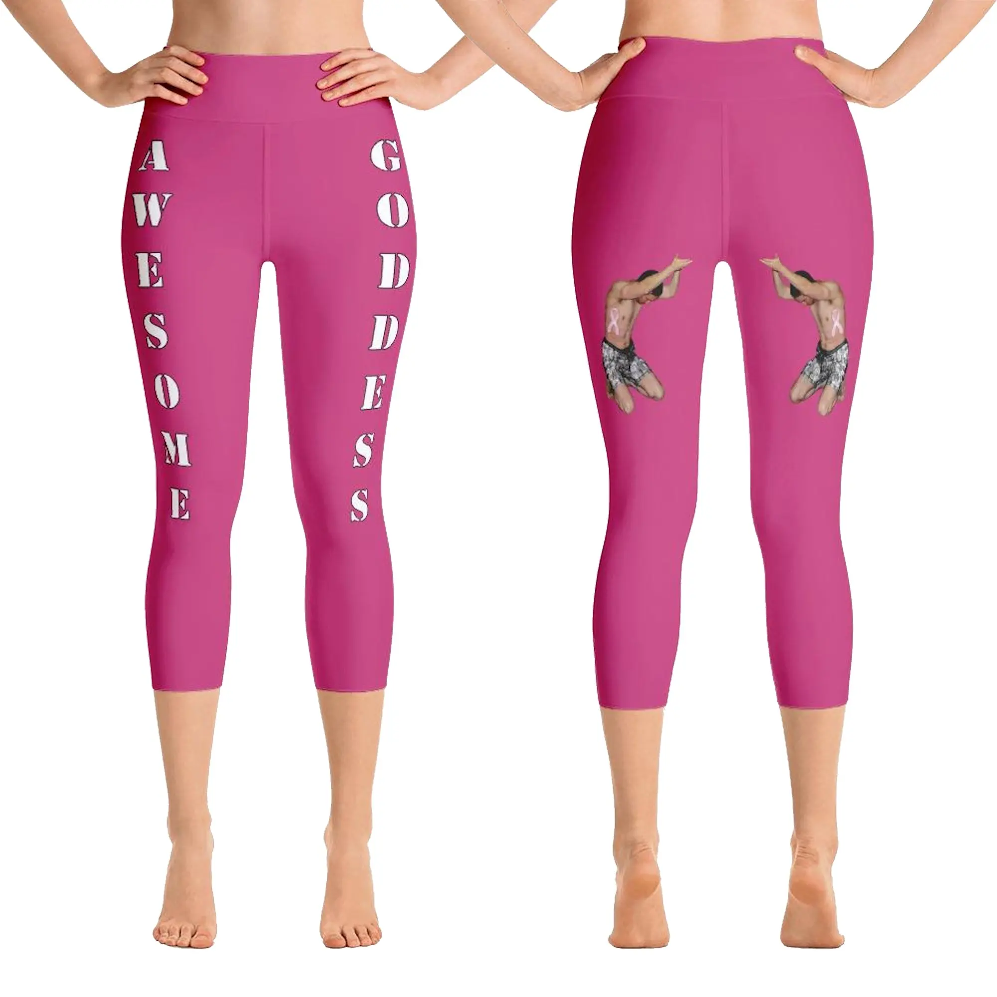 Magenta Dark Pink Viral Awesome Goddess Leggings: Bold and Beautiful