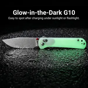 CJRB Bolt Folding Pocket Knife, 3.25'' AR-RPM9 Steel Blade G10 Handle EDC Knife with Recoil Lock Pocket Clip for Men Women Camping Survival Hiking fathersdaygift