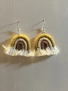 Macrame Rainbow Earrings