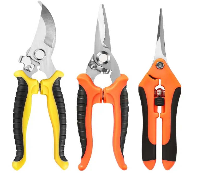 EWPJDK 3 Pack Garden Pruning Shears, Stainless Steel Shears, Gardening Shears, Scissors, Garden Clippers, Pruning Snips, Pruning Shears for Gardening Tools