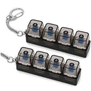 Keyboard Fidget Toy for Adults Fidget Keyboard Clicker Toys with LED Lights Keychain Stress Relief for Anxiety Decompression