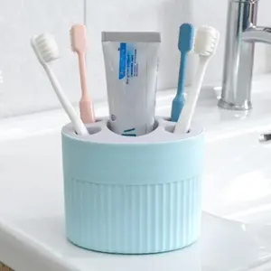 Toothbrush Holder, Household Toothbrush Storage Box, Multifunctional Toothpaste Toothbrush Container, Desktop Makeup Brush Holder, Bathroom Accessory, Dustproof Toothbrush Holders