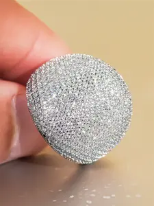 1 PC Gorgeous Cubic Zirconia Ring For Women Fashion Engagement Rings For Wedding Engagement Anniversary Party Jewelry Valentine's Day Gift