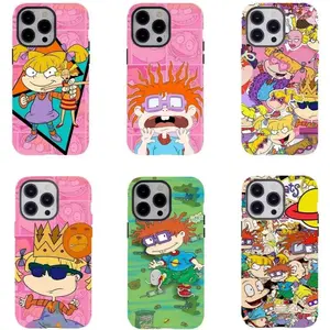 Adorable Rugrats Angelica & Chuckie Phone Case – Cute 90s Cartoon Character Cover for iPhone & Samsung Galaxy  – Perfect Gift for Her & Him