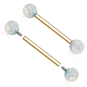 AROWRO Nipple Piercing Jewelry G23 Titanium Nipple Rings Tongue Rings Nipple Bar 14G Internally Threaded Straight Barbells Bridge Piercing Jewelry 12mm-20mm