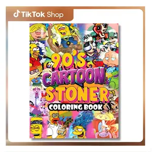 90's Cartoōn Stoner Coloring Book: High Quality W**d Coloring Pages for Adults | Trippy & Psychedelic Designs for Stress Relief and Relaxation Lorrie S. Bird - Paperback