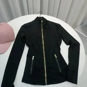 Rose Gold Jacket Third Generation No Mesh Slim Fit Thin Sport Fitness Yoga Wear Stand Collar Outerwear for Women versatile daily cut boot high street fashion men year-round Can be used with raincoat(Raincoats)