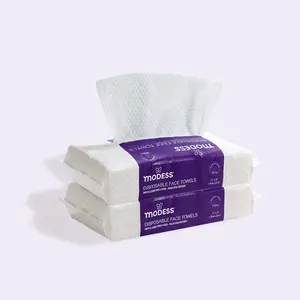 Modess Disposable Face Towels Pack (2x30 Count, 60 Total), Gentle, Dry & Wet Use, Pearl-Embossed, Ultra Soft, $0.23 Per Single Item, Save 10% on Any 3 Items