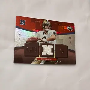Upper Deck NFL Artifacts Trading Card Red and Silver of drew brees mint 100/250