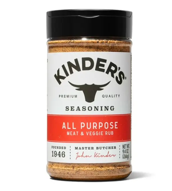 Kinders All Purpose Seasoning, 9.4 oz. – Savory Blend for Meats, Poultry, Vegetables & Grilling, Perfect for BBQ & Everyday Cooking