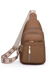 Women's Fashionable PU Leather Crossbody Bag, Casual Versatile Chest Bag for Daily Used, Trendy All-match Commuter Bag