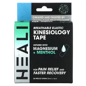 Heali Medical Corp Breathable Elastic Kinesiology Tape, Splatter, 20 Precut Strips
