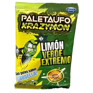Krazymon Paletaufo  limon verde extremo sabor a grosella 10g