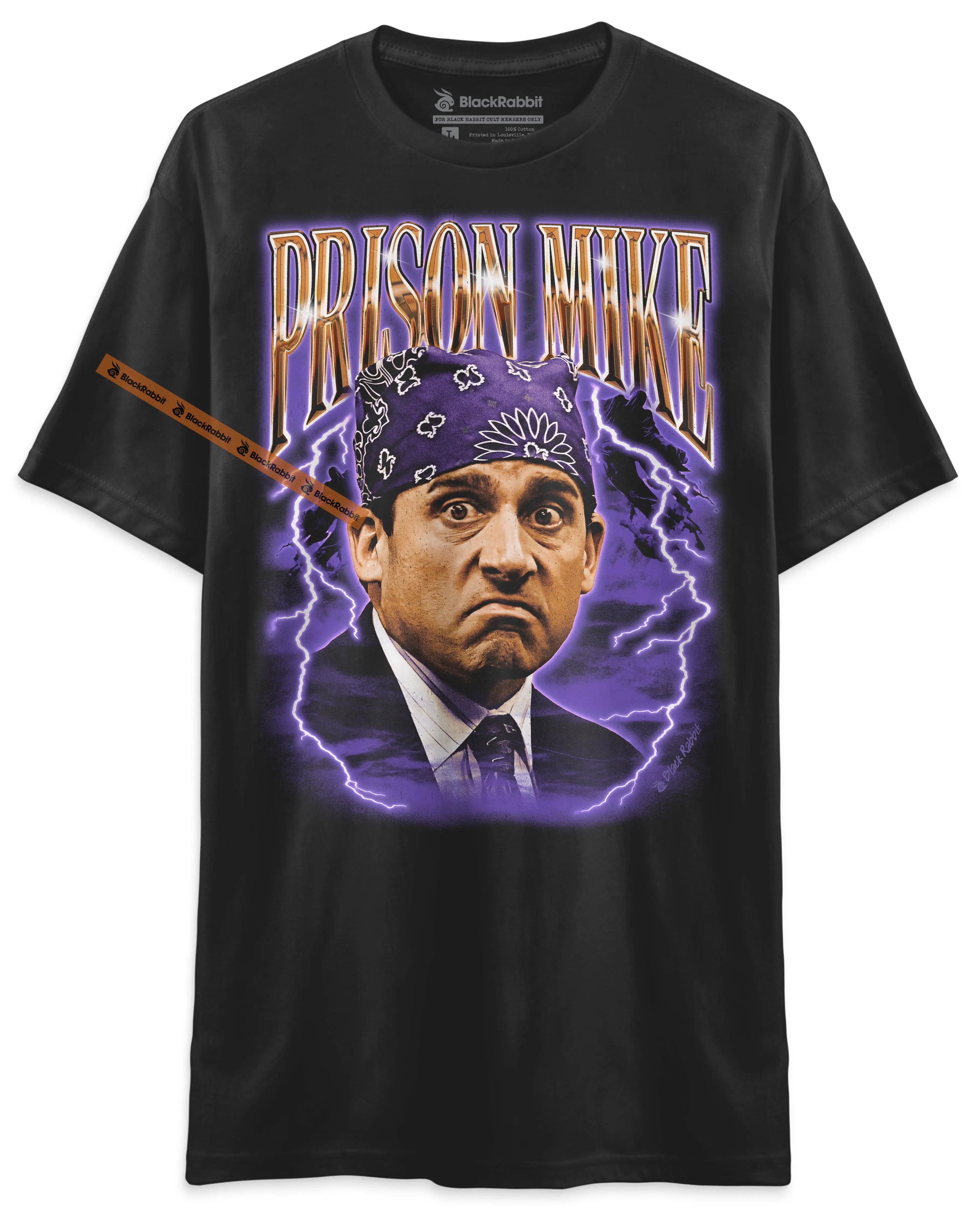 BLACK RABBIT The Office Prison Mike Michael Scott Retro Vintage Bootleg Unisex Classic T-Shirt