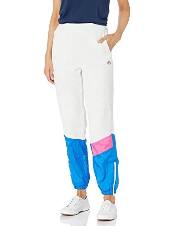 Champion Mixed Media Womens Active Pants, Activewear, Tapered, S, L