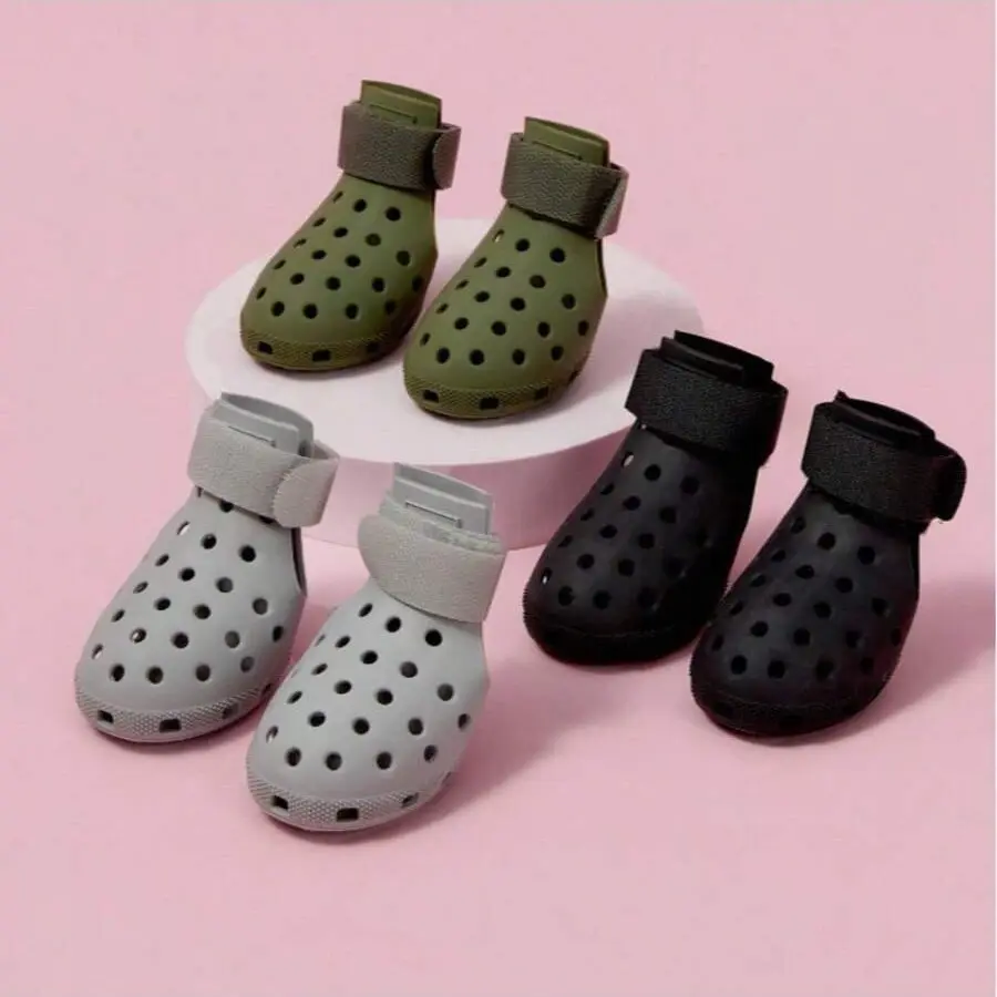 Breathable Non-Slip Pet Shoes 4-Pack, Comfortable Paw-Protective Puppy Shoes for All Seasons Breathable Non-Slip Pet Shoes 4-Pack, Comfortable Paw-Protective Puppy Shoes for All Seasons