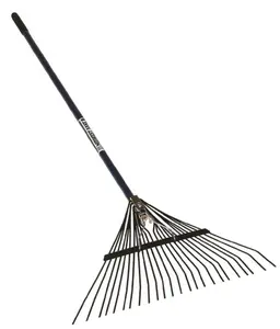 Seymour Midwest 40948 S400 Lawn Rake Steel Head 24-Tine 54 in. Fiberglass Handle