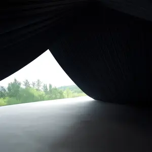 Stretch Spandex Tent Ceiling Drape – 25ft x 36ft, Black 180GSM Wrinkle-Free Fabric Ceiling Liner with Pole Pockets, Premium