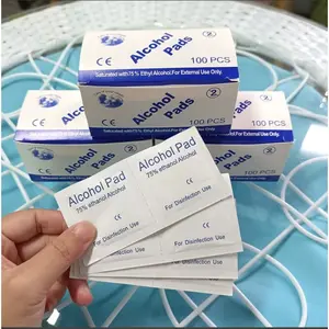 Disposable 75% Alcohol Swab for Wound Disinfection, Essential First Aid Box Supplies, Home Disaster Preparedness, Medical Consumables