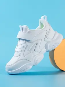 Adjustable Velcro Kids Sports Shoes, Low-Top Casual Sneakers, PU Leather, Comfortable All Season, Indoor/outdoor Activities