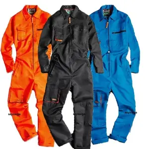 Work Overall Uniform Men Women Working Coveralls Welding Suit Car Repair Workshop Mechanical Uniform Work Clothes Warehouse Suit Workwear Orange Cotton Menswear Beige Plain(Rain Shoes)