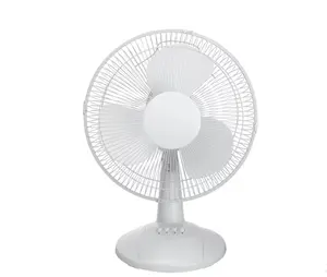 Mainstays 12-Inch Table Fan with Adjustable 3-Speed Settings and Oscillation, White, FT30-8MBWV