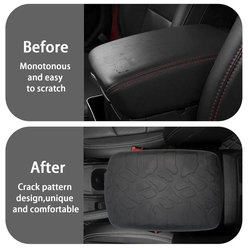 Center Console Armrest Cover Fit for 2018-2024 Jeep Wrangler JL JLU & Jeep Gladiator JT Armrest Storage Soft Mat Pet Antiscratch Mat Cover car  arm  rest  pad Seat Protectors Cushion Truck