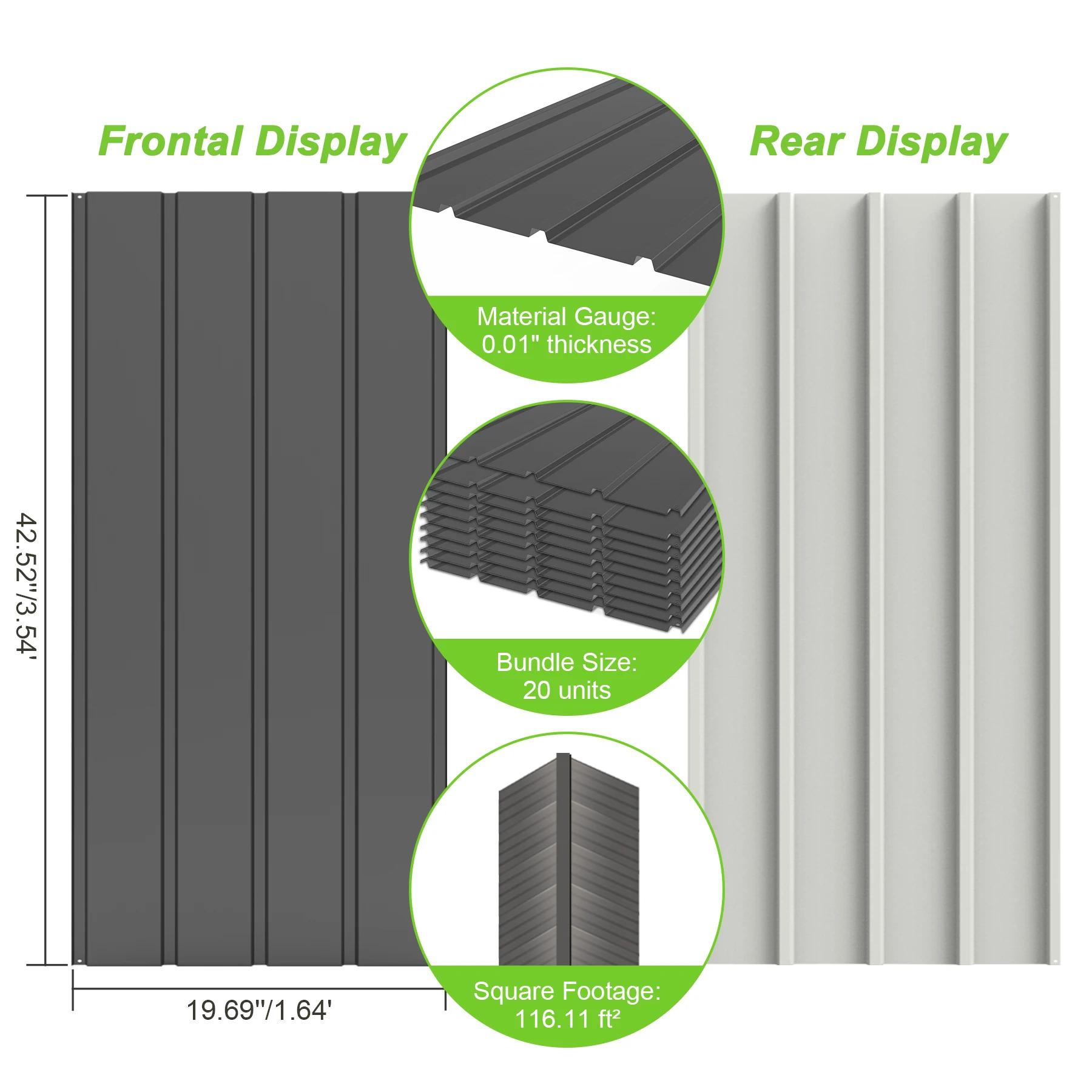 Galvanized Panel With Screws Premium Steel Roofing & Cladding Panels Ultimate Weather Protection for Home Garden
