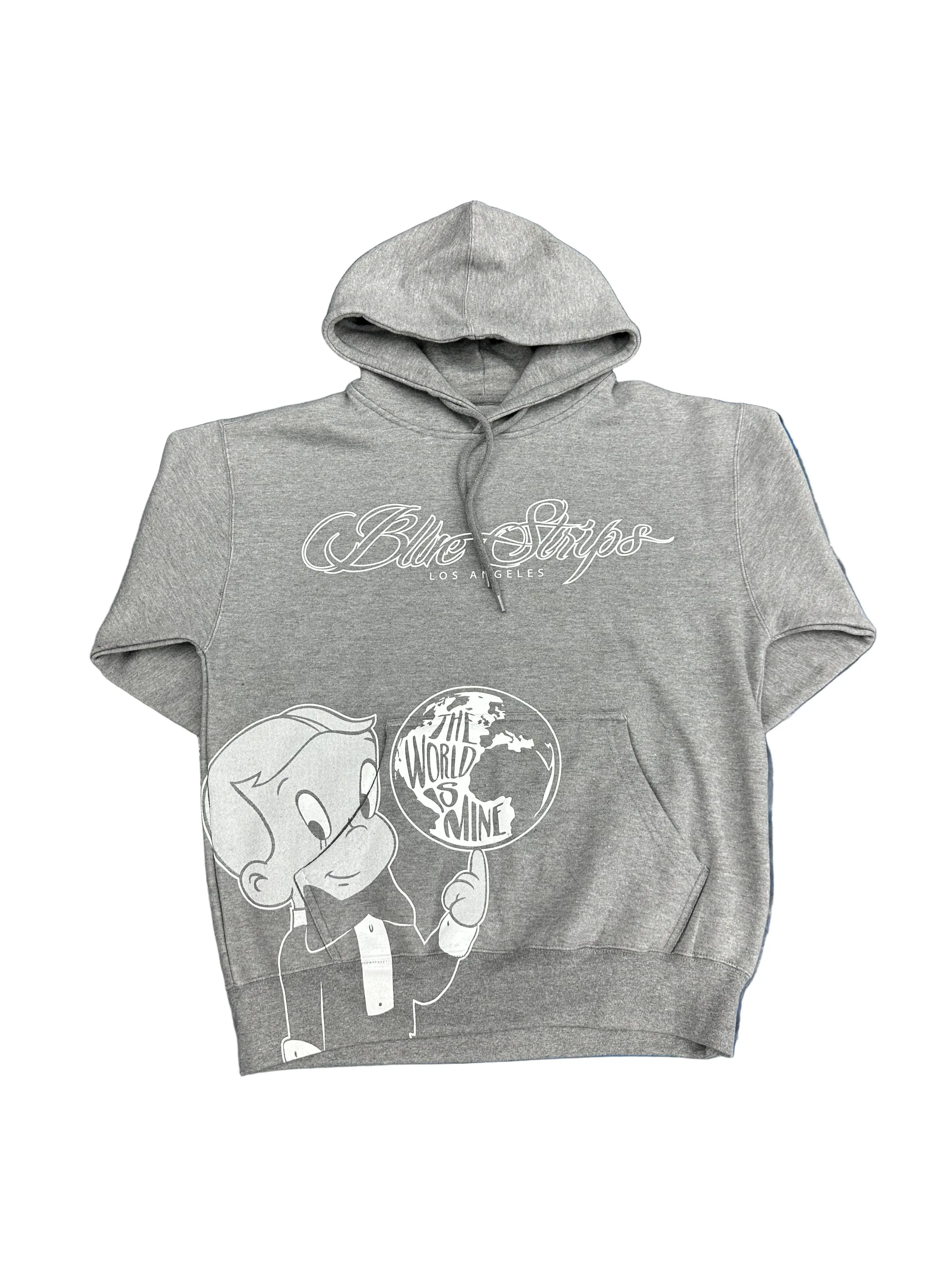 Men's Graphic Print Hoodie Top - Casual Gray Long-Sleeve Pullover Sweatshirt with Kangaroo Pocket, Standard Sizes (No XL) for Everyday Wear