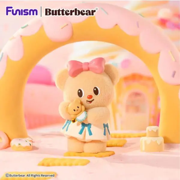 FUNISM Butterbear Buttery Bakery Blind Box, Cute Dessert Bear Anime Figure Mystery Box, Kawaii Aesthetic Desk Decor Toy, Sweet Gift for Girls