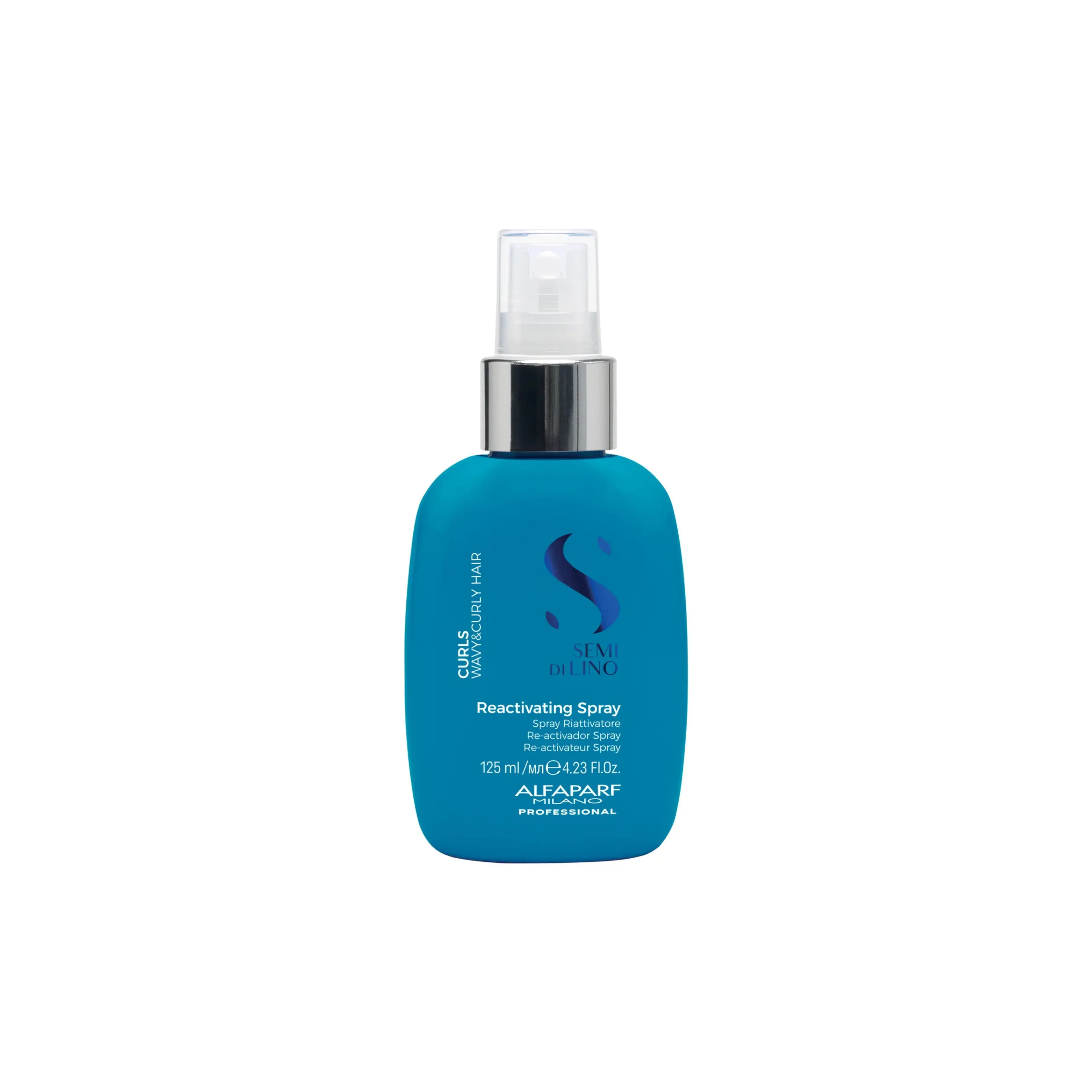 Alfaparf Vegan Curl Reactivating Spray with Manketti Oil - Lightweight Haircare Product for Curly Hair, Lasting Definition, Humidity Protection, Thermal Protection - 125Ml / 4.23 Fl. Oz., Cosmetic, Lactic Acid, Thermal Safe, Humidity Guard, Bottle, Contai