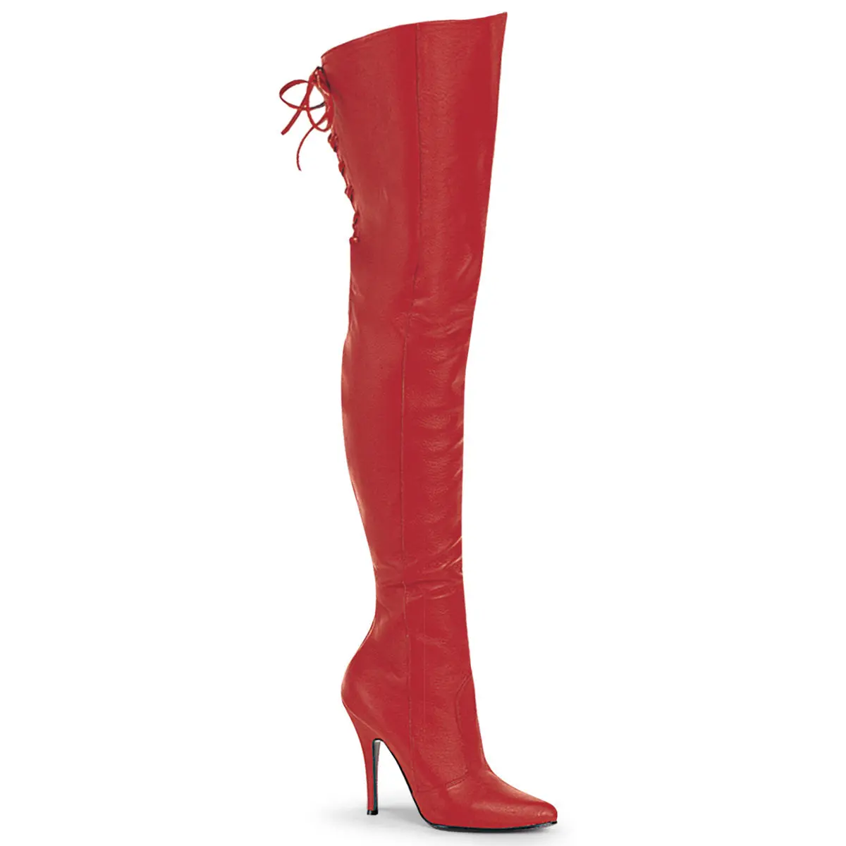 Women's Over-the-Knee High-Heel Boots - Legend-8899 Style with Lace-Up Decor, Zip Fastening, Statement Footwear, High Heels, Statement Shoes, Thigh Boot