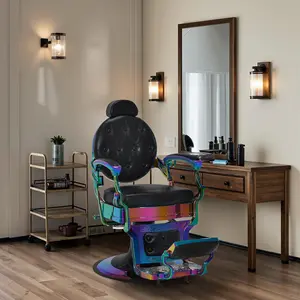 BarberPub Heavy Duty Barber Chair,Vintage Reclining Salon Chair for Barbershop 2933