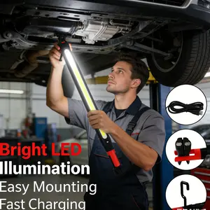 Magnetic Work Light, Rechargeable Car Hood LED Strip, Led Illumination, Easy Mounting, Ideal for Auto Repair, Garage, Workshop, Emergency Kit