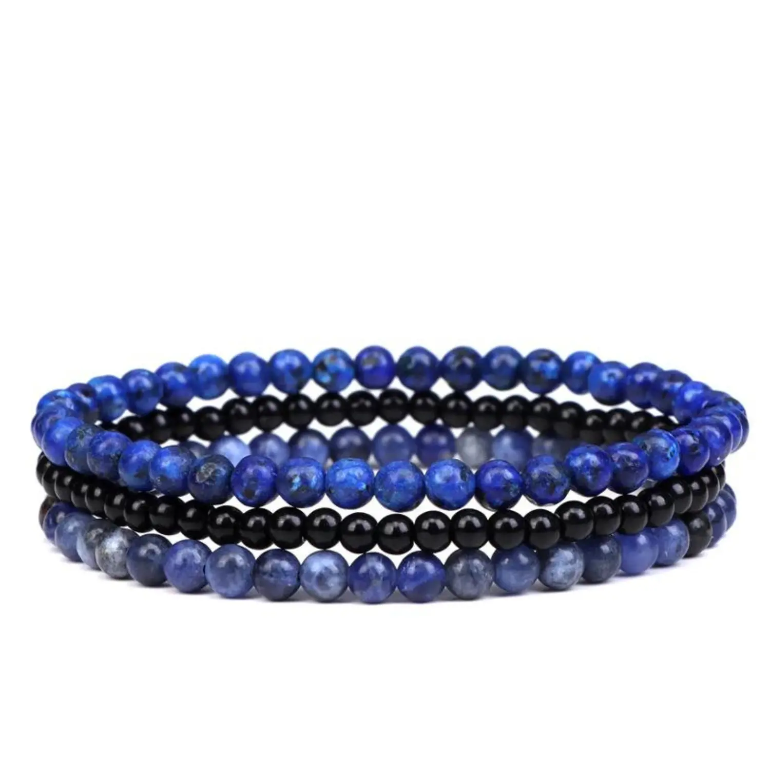 Tranquil Focus: ADHD & OCD Support Bracelet Pack, Lapis Lazuli Bracelet, Sodalite Bracelet, Black Onyx Bracelet, Anxiety Relief Jewelry, Emotional Balance Bracelet, Focus and Concentration Jewelry, Natural Stone Bracelets, Handmade Healing Bracelets