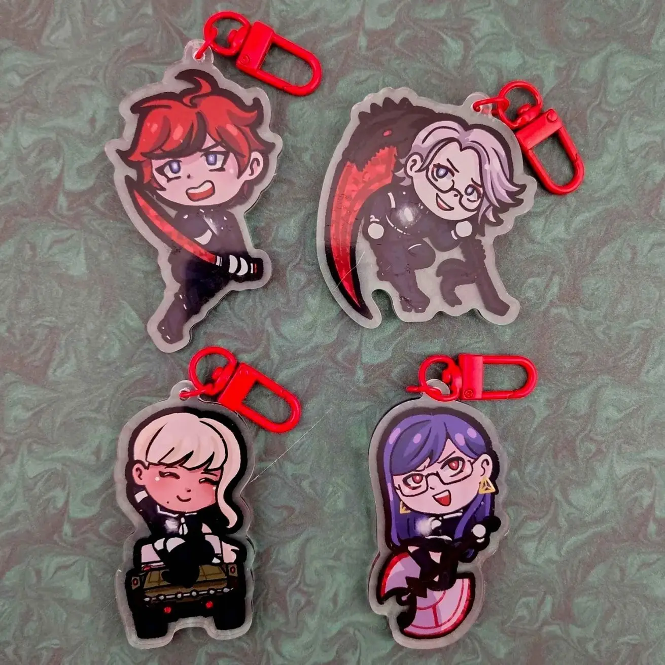 4 ops (not combo 4) Hundy Line Acrylic Keychains Gifts