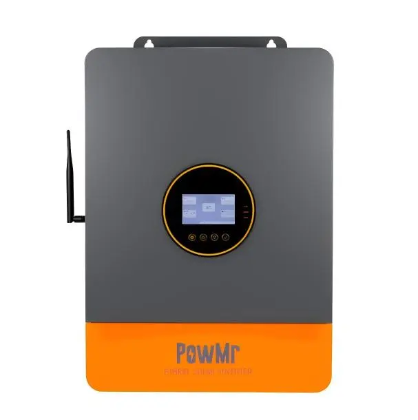 PowMr 10000W 48V Hybrid Solar Inverter - 110V/120V-220V Split Phase Off-Grid, 200A MPPT Controller, 22A, 500V Max PV, Touchscreen LCD Display, Parallel Support, 360° Protection, Compatible with Flooded Lead-Acid,Vented,Sealed Gel,NiCd,Lithium Batteries, P