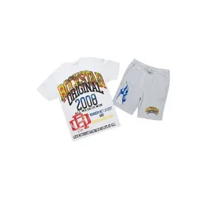 Colorful Race White/Grey T-Shirt Short Set