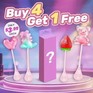 Candy Master MeCandy 4D Music Lollipop - Bone Conduction Tech, K-pop Music Lollipop | Sugarfree Fruity Flavor, Halal Certified | 4D Bear/Strawberry/Dinosaur/Heart Shapes | summervibes