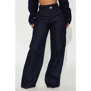 North End Cargo Jeans - Dark Denim