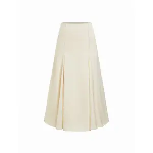 Cider Satin Mid Rise Flared Midi Skirt SwimWeek